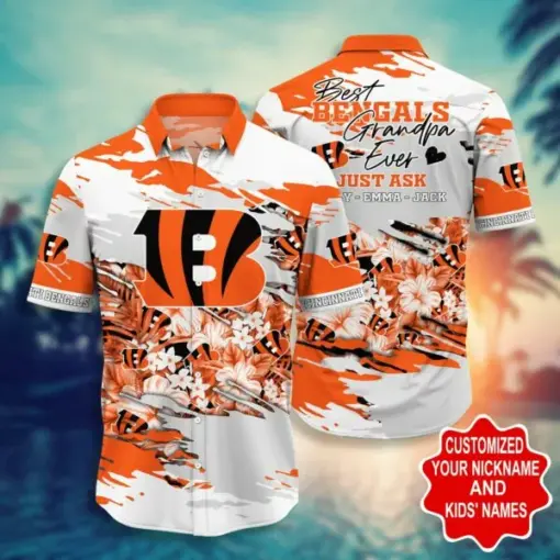 NFL Cincinnati Bengals Hawaiian Shirt Personalized 01