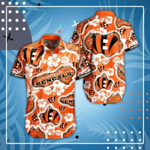 NFL Cincinnati Bengals Hawaiian Shirt Short For Fans 01