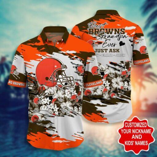 NFL Cleveland Browns Hawaiian Shirt Personalized