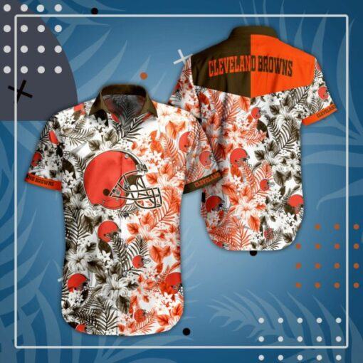 NFL Cleveland Browns Hawaiian Shirt Short 01