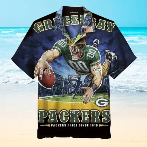 NFL Green bay Packer Hawaiian full 3D shirt for fans