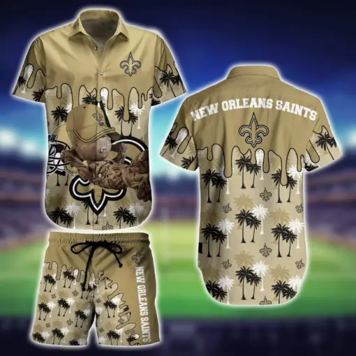 NFL-Hawaiian-Shirt-New-Orleans-Saints-Groot-relaxing-Shorts-Tshirt-3D