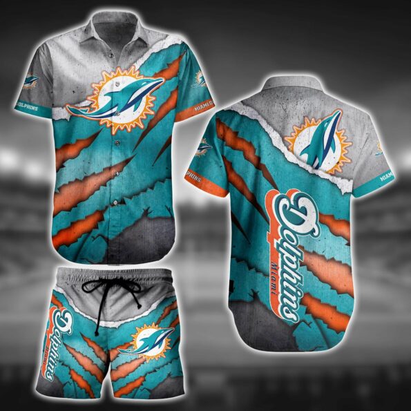 NFL Miami Dolphins Hawaiian Shirt Short 3D For Fans