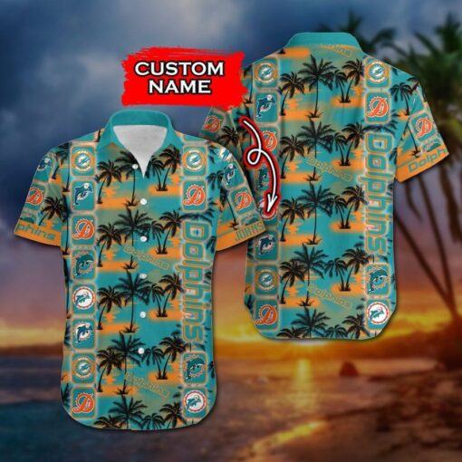 NFL Miami Dolphins Hawaiian Shirt & Short Custom Name