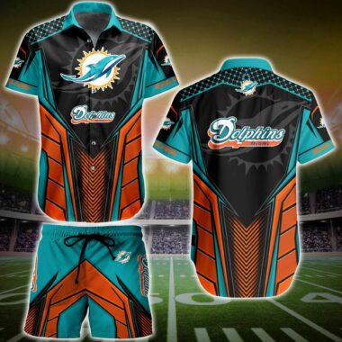 NFL Miami Dolphins Hawaiian Shirt Sport Shorts and T shirt modern 3D For Fans