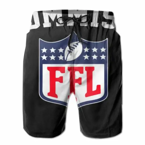 NFL big logo 3D beach short for fans