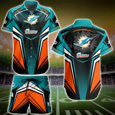 NFLMiami Dolphins Hawaiian Shirt Short Tshirt 3D For Fans 01
