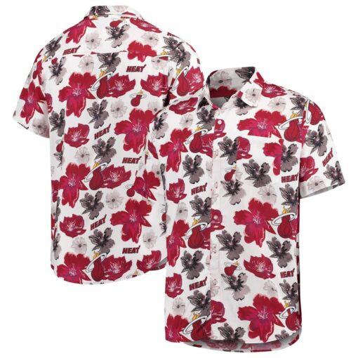 Nba Miami Heat Hawaiian Shirt Hibiscus Flower For Summer Lovers for fan