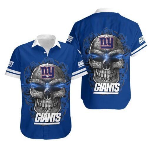 New York Giants Sugar Skull NFL Hawaiian Shirt For Fans