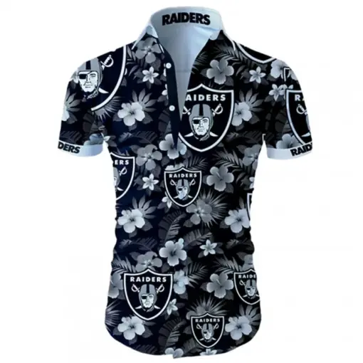 Oakland Raiders Hawaiian Shirt Logo Aloha