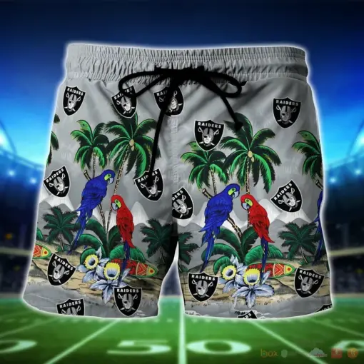 Oakland Raiders Parrot Island NFL full 3D Shorts for fans