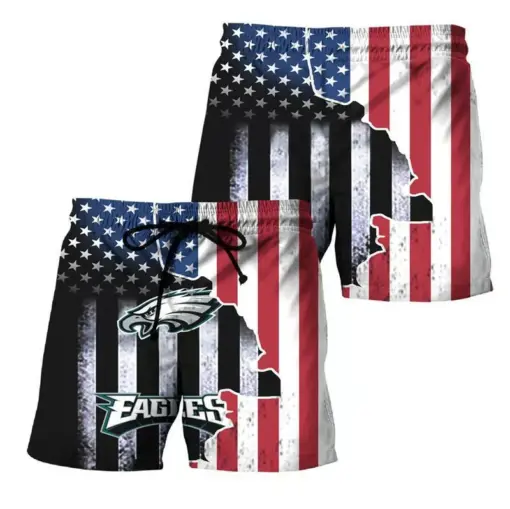 Philadelphia Eagles american flag NFL 3D Short For Fans