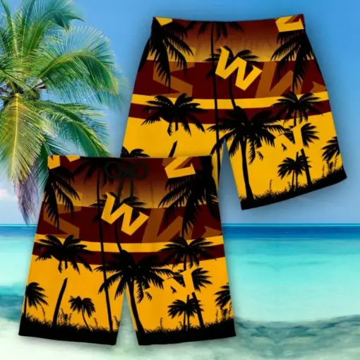 Washington NFL HAWAIIAN 3D Short FOR FANS