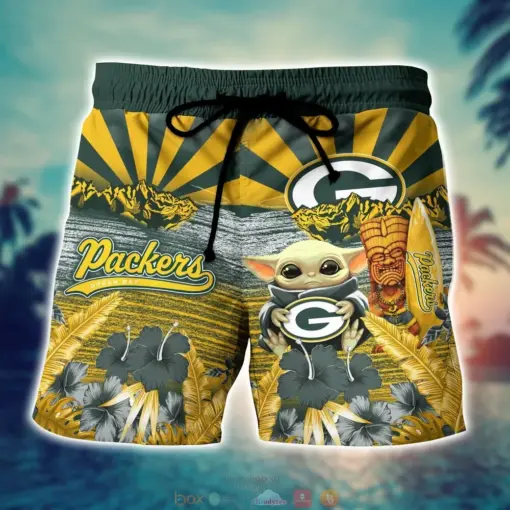 Yoda Green Bay Packers NFL 3D cool Short for fans