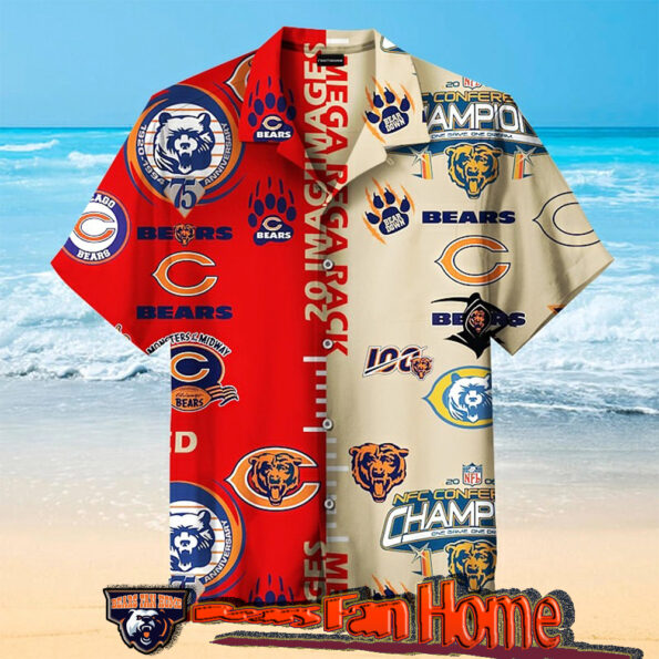 nfl-Beach-Chicago-Bears-100-anniversary-Hawaiian-shirt-for-fans