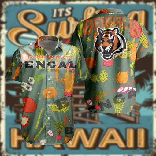 nfl cinciniti bengals hawaiian shirt tropical vegetables for fans