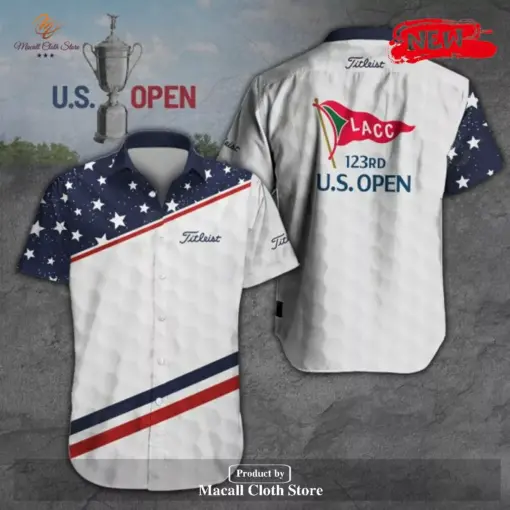 Titleist x US Open Championship Premium Stars Golf White Design hot Hawaiian Shirt