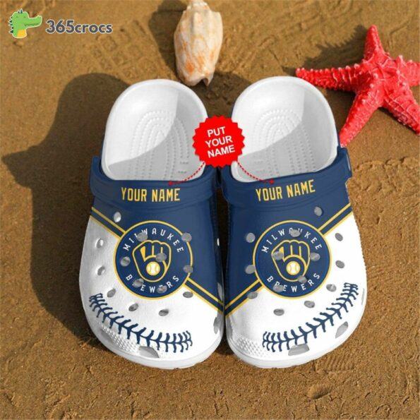 Baseball Milwaukee Brewers Personalized Colorful For Unisex Crocs Clog Shoes