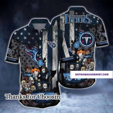 Custom Name NFL Tennessee Titans Halloween hot Hawaiian Shirt for fan