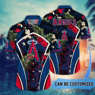 Customized Los Angeles Angels MLB Flower Summer Tropical hot Hawaiian Shirt