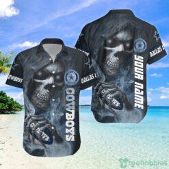 Dallas Cowboys NFL Smoke Skull Hawaiian Shirt Halloween Gift For Fans