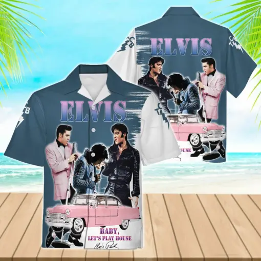 Elvis Presley Hawaiian Shirt Button Down Shirt Summer US Size Shirt For fan
