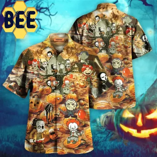 HORROR KILLING BY THE PUMPKIN HALLOWEEN hot HAWAIIAN SHIRT