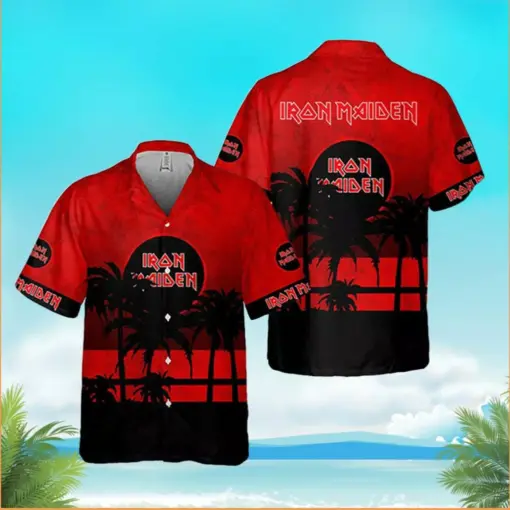 Iron Maiden hot Hawaiian Shirt Vinatge Rock Band