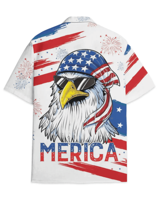 MERICA AMERICAN HAWAII SHIRT AMERICAN FLAG VETERAN SHIRT 4TH OF JULY INDEPENDENCE DAY GIFT