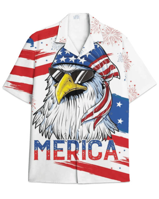 MERICA AMERICAN HAWAII SHIRT AMERICAN FLAG VETERAN SHIRT 4TH OF JULY INDEPENDENCE DAY GIFT