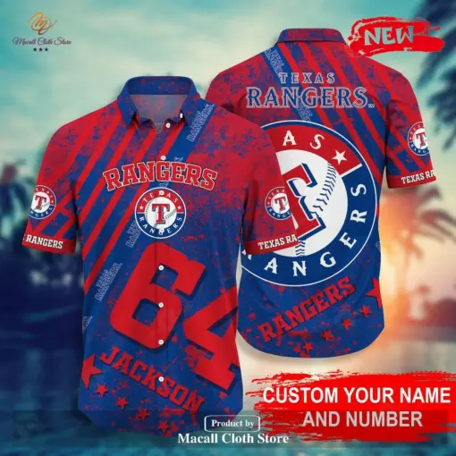 [NEW] Personalized Texas Rangers MLB Hot Sports Summer hot Hawaiian Shirt and Short