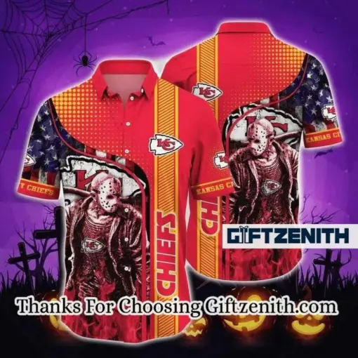 Personalized NFL Kansas City Chiefs Jason Voorhees Halloween hot Hawaiian Shirt for fan