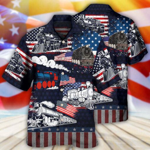 Train Independence Day Hawaiian Shirt Summer Gift Shirt hot Hawaii Shirt