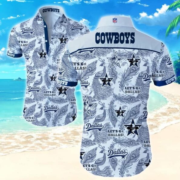 Dallas Cowboys Hawaiian Shirt Beach Gift For Sport Fans, NFL Hawaiian Shirt