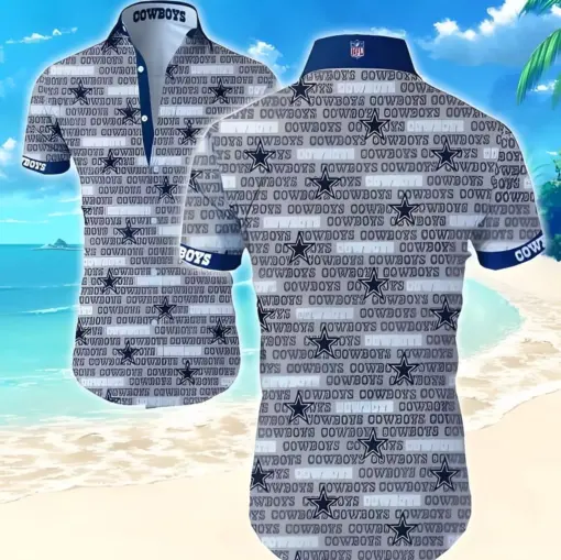 Dallas Cowboys Hawaiian Shirt Summer Holiday Gift, NFL Hawaiian Shirt