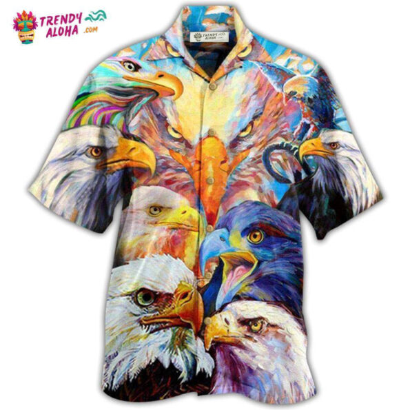Eagle Colorful Eagles Hawaiian Shirt – Trendy Aloha_1
