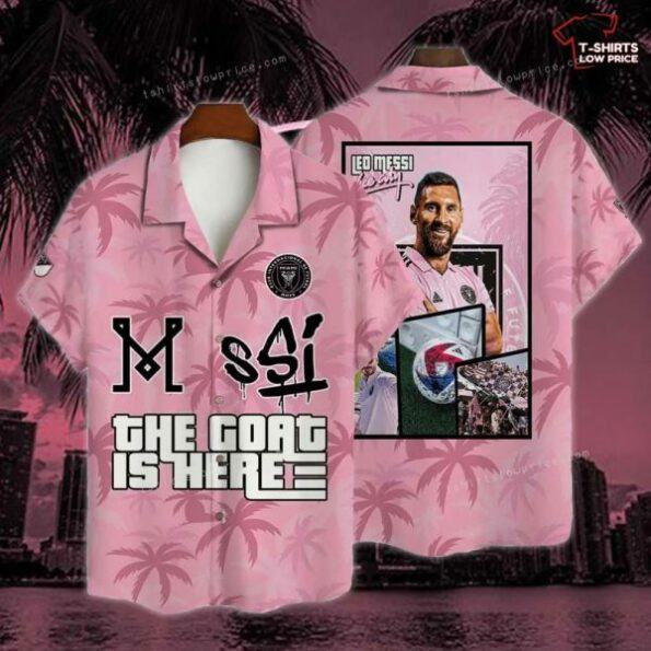 Inter Miami Leo Messi Pink hot Hawaiian Shirt