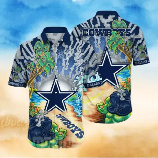 [ NEW ] NFL Dallas Cowboys floral tropical hot Hawaiian Shirt 04 FOR FAN
