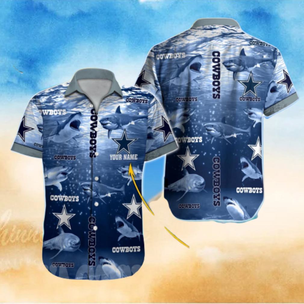 Nfl Dallas Cowboys Custom Name Star In Coconut Forest Trendy Hawaiian Shirt  Aloha Shirt - Trendy Aloha