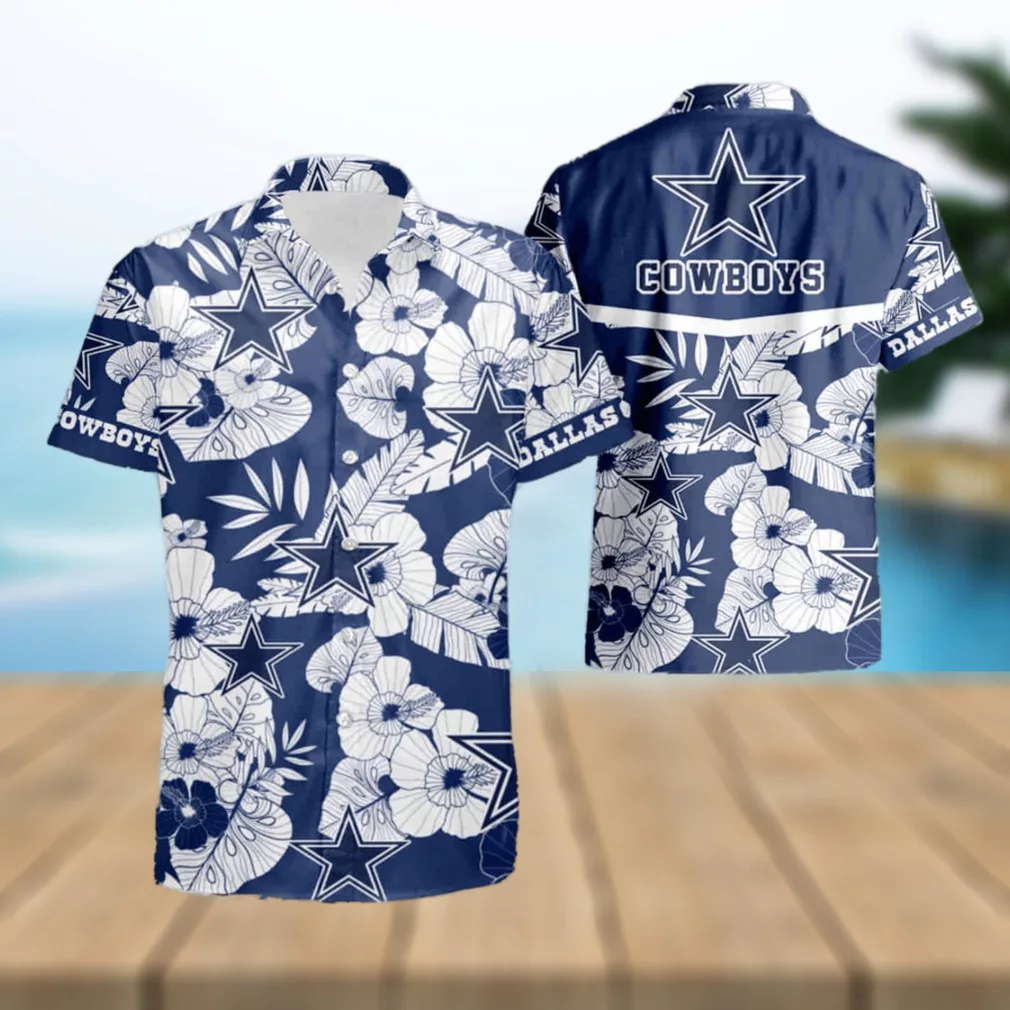 [ NEW ] NFL Dallas Cowboys floral tropical hot Hawaiian Shirt FOR FAN