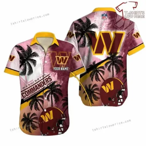 NFL Washington Commanders hot Hawaiian Shirt Custom Name Cheap