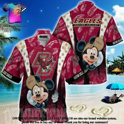 Ncaa Boston College Eagles Mickey Mouse Trendy Hawaiian Shirt V1 Aloha Shirt