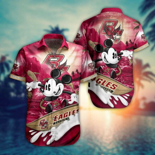 Ncaa Boston College Eagles Mickey Mouse Trendy Hawaiian Shirt V2 Aloha Shirt