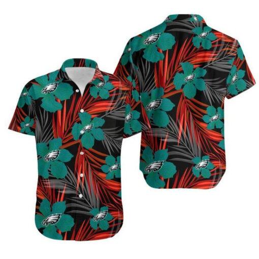 Nfl Philadelphia Eagles Green Flower Version Trendy Hawaiian Shirt Aloha Shirt