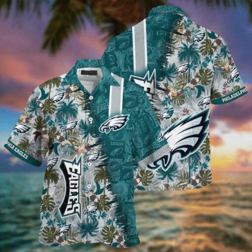 Nfl Philadelphia Eagles Green Grey Trendy Hawaiian Shirt Aloha Shirt