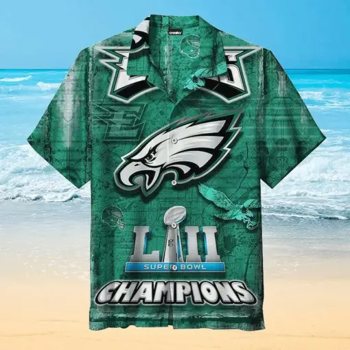 Nfl Philadelphia Eagles Super Bowl Champions Trendy Hawaiian Shirt Aloha Shirt