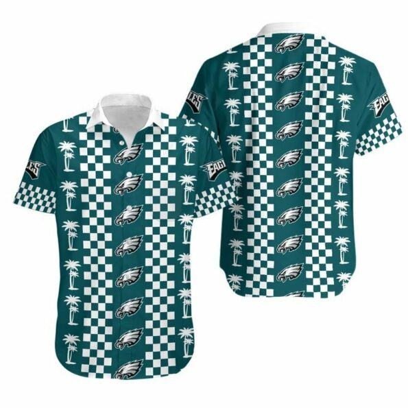Philadelphia Eagles Coconut Trees Hawaiian Shirt and Shorts Summer Collection, Beach Vibes