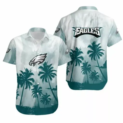 Philadelphia Eagles Coconut Trees NFL Gift for Fan Hawaiian Shirt Graphic Print