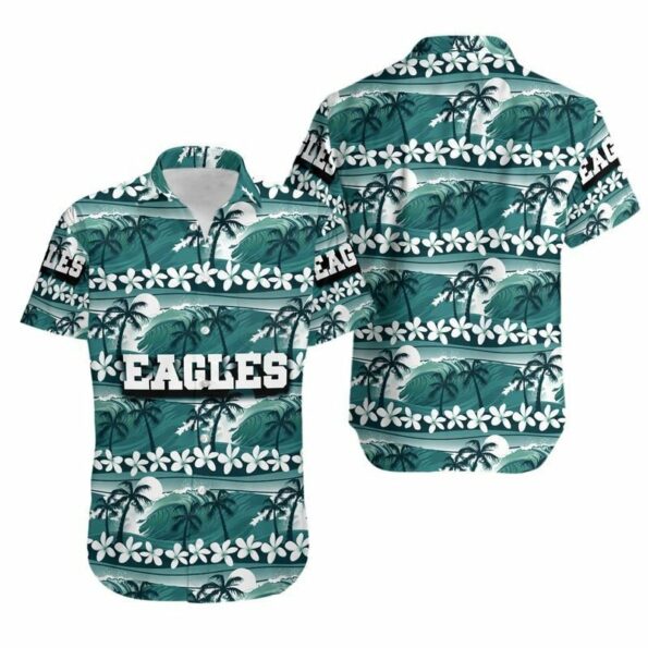 Philadelphia Eagles Coconut Trees NFL Gift for Fan Hawaiian Shirt and Shorts Summer Collection