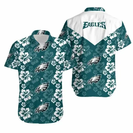 Philadelphia Eagles Flowers Hawaiian Shirt and Shorts Summer Collection, Stylish Look